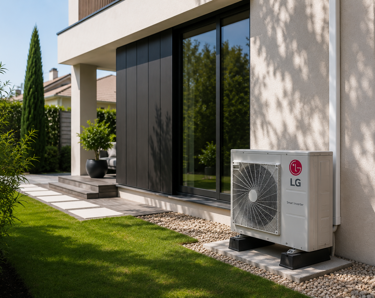 Installation de pompe à chaleur air/air - CDFC Pompe à chaleur air/air avec unité extérieure LG installée par CDFC